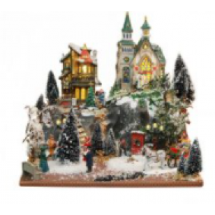 CHRISTMAS VILLAGE MINI VILLAGE 42x25x15CM